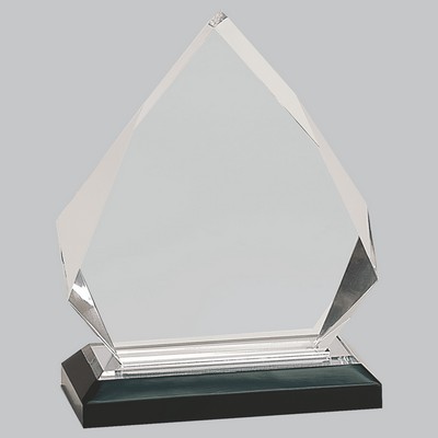 5 1/4" x 6 3/4" Silver Diamond Impress Acrylic Award