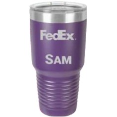 30 Oz. Polar Camel Purple Ring Neck Vacuum Insulated Tumbler w/Clear Lid