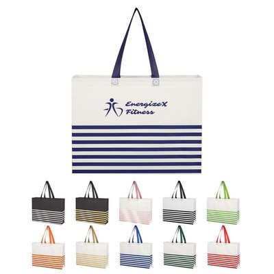 Lovely Stripe Water-Resistant Tote Bag