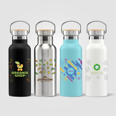Oahu - 16 oz. Double-Wall Stainless Canteen Bottle - Full-Color Inkjet
