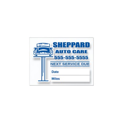 Service Reminder Sticker - Low Tac (1½"x2") - Full Color