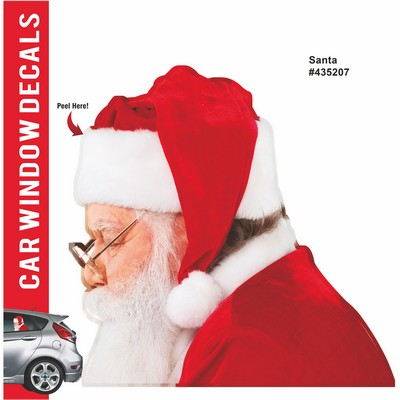 Santa Ride-Along Car Mesh Head|Left Window Peel Off