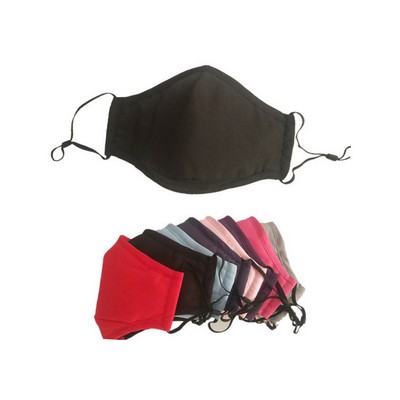 3 Ply Cotton Mask with Filter Pocket