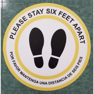 Please Stay Six Feet Apart Stock Carpet Decal Medium