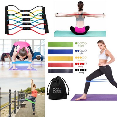 iBank ® Fitness Resistance Bands Set + Chest Expander Band