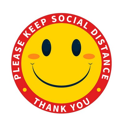 6" Apart PVC Floor Decal/Stay Safe Sticker