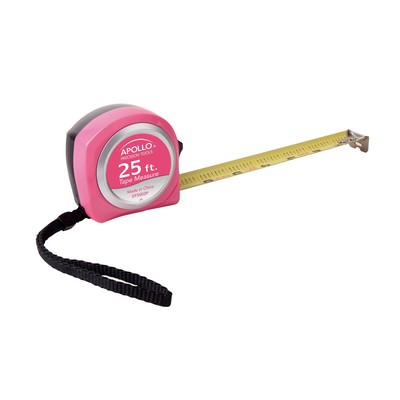Pink Apollo Tools 25' Tape Measure