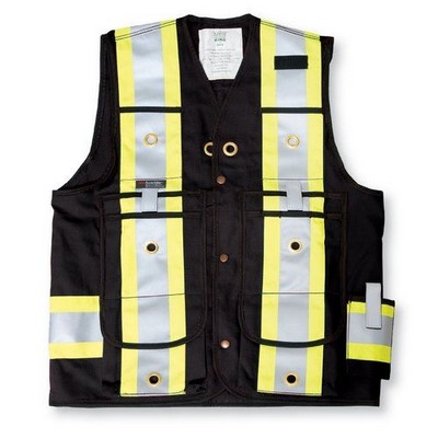 Black Cotton Duck Surveyor Safety Vest