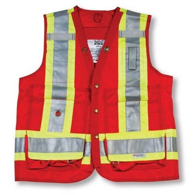Orange 100% Polyester Surveyor Vest