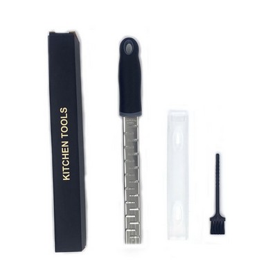 13" 304 Stainless Steel Lemon Zester W/Razor-Sharp Blade Kitchen Tool Cheese Grater(Stripe hole)