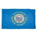 South Dakota Indoor Parade Flag w/Pole Hem And Fringe (4'x6')