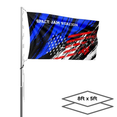 Double-Sided Dye Sublimation 2-Layer 8' x 5' Flag