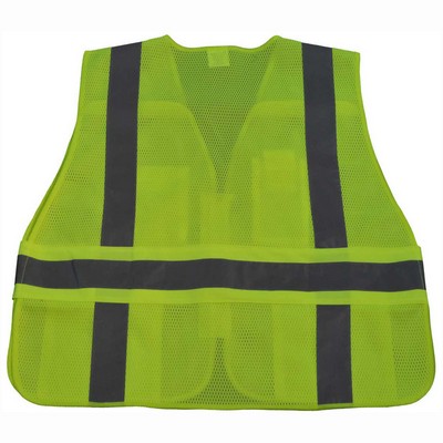 All Lime Mesh Expandable Breakaway Public Safety Vest