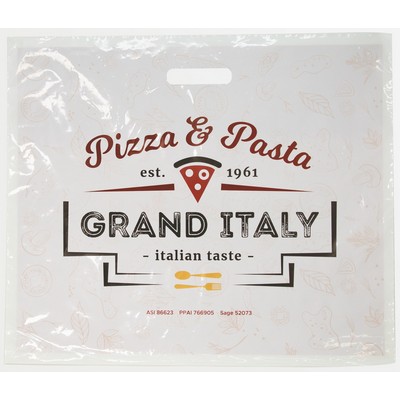 Digital Full Color White 1-Sided Plastic Bag (18" x 15")