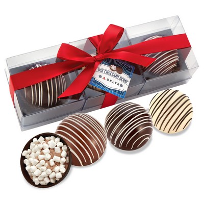 Mega Hot Chocolate Bomb Gift Box - Original Flavor - 3 Pack - Classic Milk, Dark, White