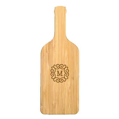 17" Wine Bottle Bamboo Cutting Board