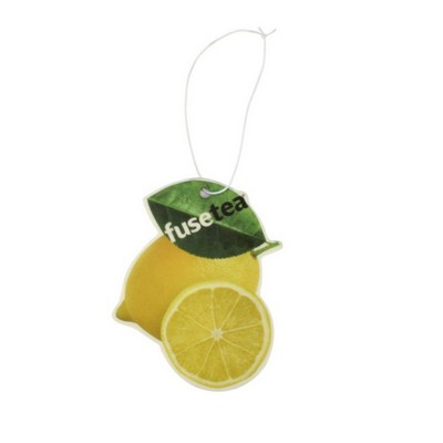 3.75" Die Cut Shape Custom Full Color Printed Air Freshener w/Peach Scent