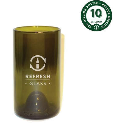 16oz Refresh Glass made from rescued wine bottles