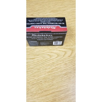 Studebaker Blank Audio Cassettes w/90 Minutes Recording Time (3 Pack)