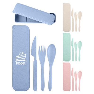 3-In-1 Wheat Straw Tableware Set