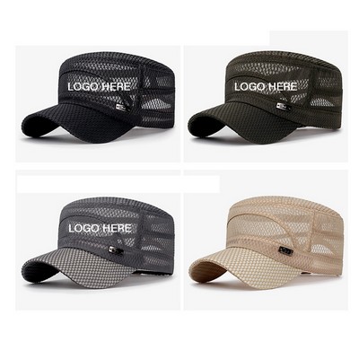 Flat Crown Cap w/Mesh