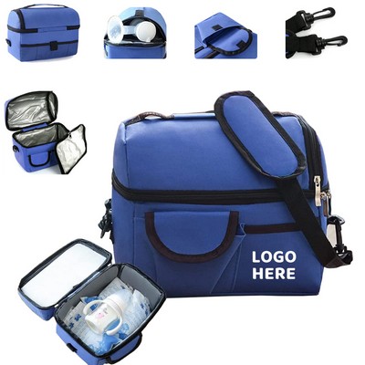 Leakproof Lining Double Deck Lunch Bag