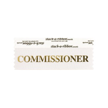 Commissioner Stk A Rbn Silver Ribbon Gold Imprint