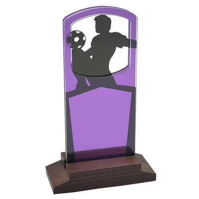 Soccer – Men's Award Natural Wood Base