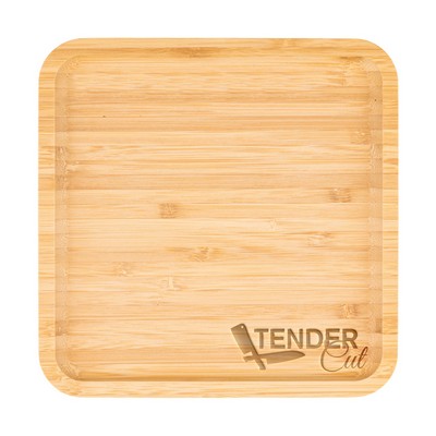Square Bamboo Serving Tray (Engraved Imprint)