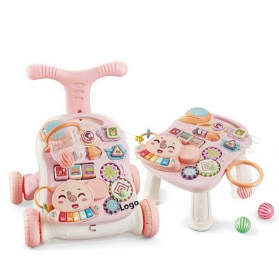 3" 1 Baby Push Walker Activity Center Table Early Musical Infant Learning Toy