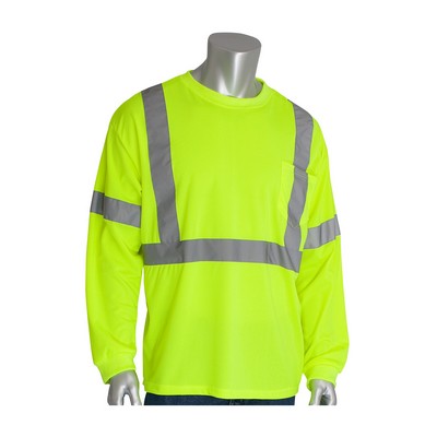 PIP® Class 3 Long Sleeve Hi-Viz T-Shirt
