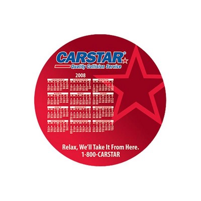 8" Round Hard Top Custom Calendar Mouse Pad 1/8" Foam Base