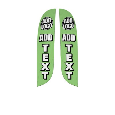 Custom Double Sided 11' Feather Flag (Flag Only)