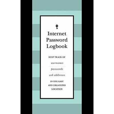 Internet Password Logbook (Black Leatherette) (Keep track of usernames, pas