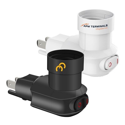 Plug in Light Socket, Outlet to Light Bulb, 3-Prong Outlet Socket Adapter,Light Bulb Socket