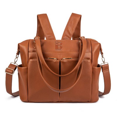 Pu Diaper Fashion Travel Toddler Baby Mommy Backpack