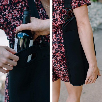 Neoprene Wine Tote Bag Cover With Carrying Straps