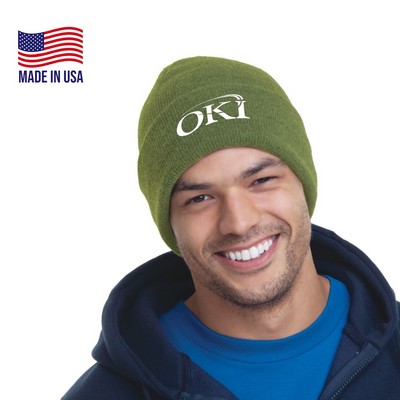 USA-Made 12" Acrylic Knit Beanie