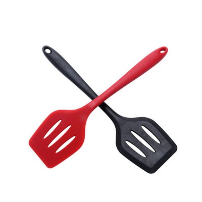 11 4/5'' Food Grade Silicone Slotted Frying Spatulas