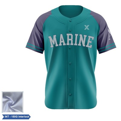 Men's & Kids' Sublimation 150G Full-Button Baseball Jersey