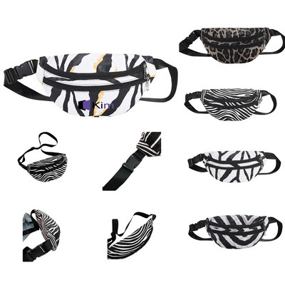 Zebra Print Crossbody Chest Bag