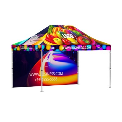 Recycled Pop up tent - 15' printed recycled wall