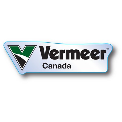 Custom Shape Clear Permanent Adhesive Vinyl Decal + WHITE (1 Up to 4 Square Inch)