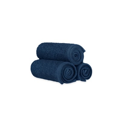 100% Ringspun Cotton Navy Blue Dyed Hand Towel w/Dobby Hem