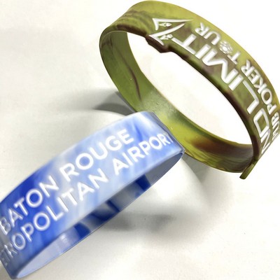 3/4''Debossed Printed Segmented Wristband