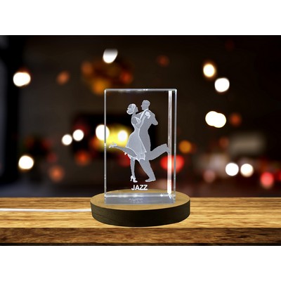 Jazz Dancers 3D Crystal Engraved Award