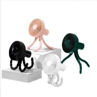 1800mAh Flexible Tripod Clip Mini Handheld Fan