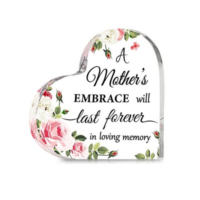 Custom Transparent Acrylic Heart Shaped Decoration