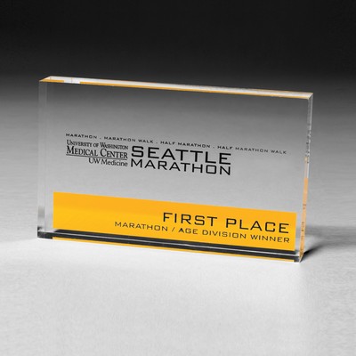 Rect. Acrylic Paperweight - 2-1/2" x 4" x 1/2"- 2409L (Laser)