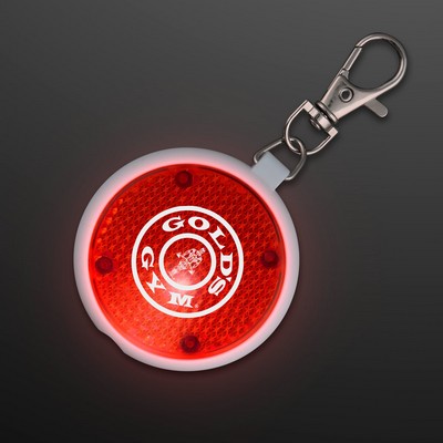 Red Safety Blinkers, Keychain Flashlight - PRINTED